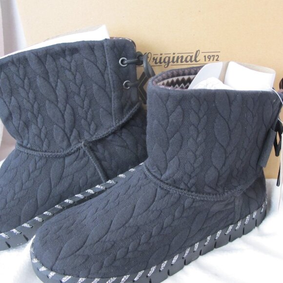 New in Box - Muk Luks Black Hoboken Ankle Boots - 6.5 - Picture 1 of 10